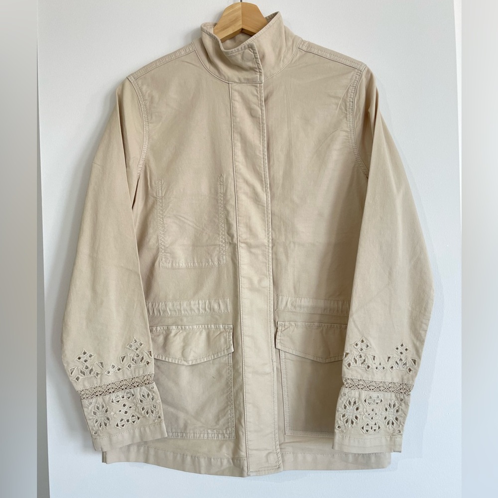 Utility Jacket, Cotton with eyelet detailing